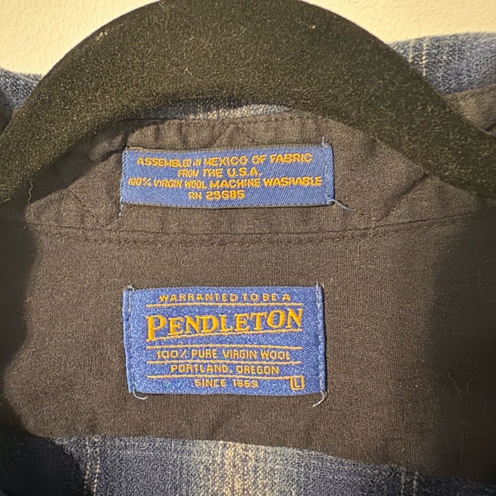 Pendleton Blue Pearl Snap Western Button Down Shi… - image 2